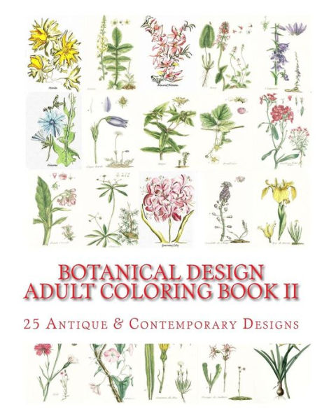 Botanical Design Adult Coloring Book #2