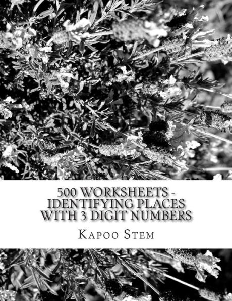 500 Worksheets - Identifying Places with 3 Digit Numbers: Math Practice Workbook
