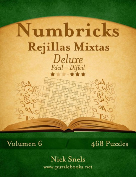 Numbricks Rejillas Mixtas Deluxe - De Fácil a Difícil - Volumen 6 - 474 Puzzles