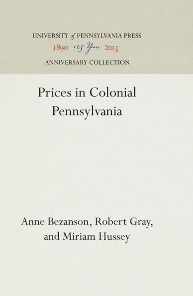 Prices in Colonial Pennsylvania