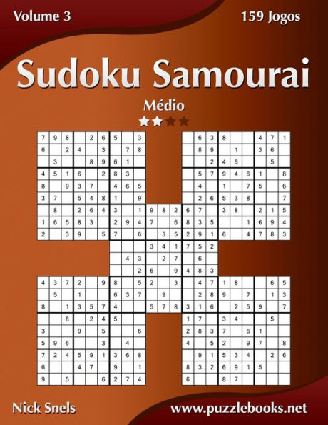 Sudoku Samurai - Médio - Volume 3 - 159 Jogos