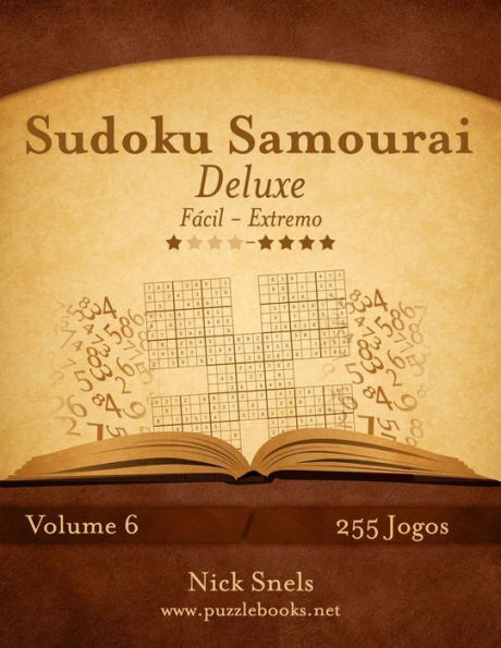 Sudoku Samurai Deluxe - Fácil ao Extremo - Volume 6 - 255 Jogos