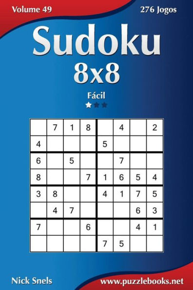 Sudoku 8x8 - Fácil - Volume 49 - 276 Jogos