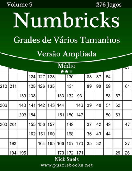 Numbricks Grades de Vários Tamanhos Versão Ampliada - Médio - Volume 9 - 276 Jogos