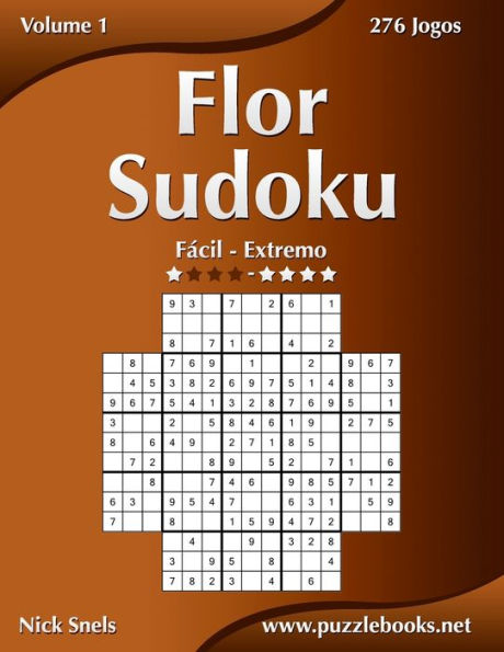 Flor Sudoku - Fácil ao Extremo - Volume 1 - 276 Jogos