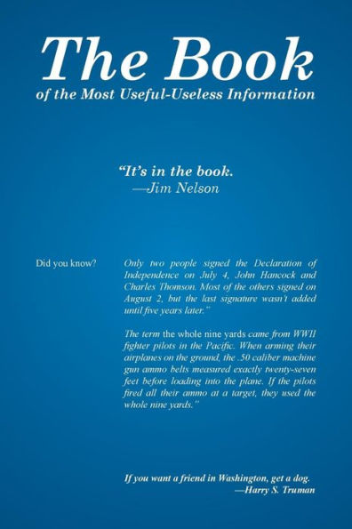 the Book: Of Most Useful-Useless Information