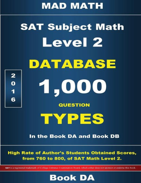 SAT Math Level 2 Database Book DA