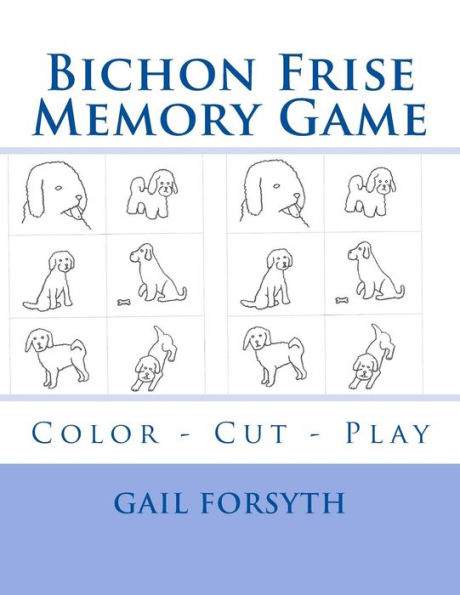 Bichon Frise Memory Game: Color - Cut - Play