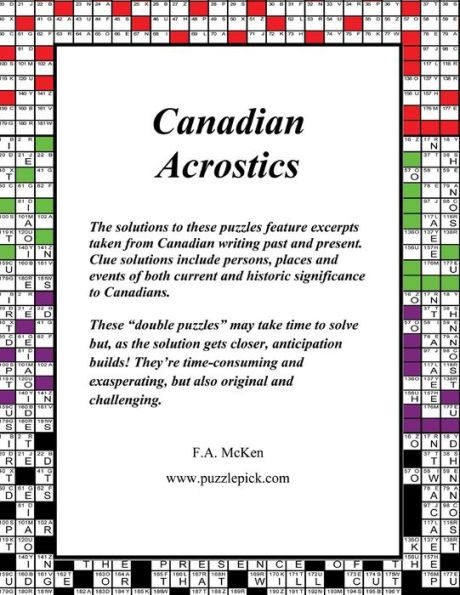 Canadian Acrostics