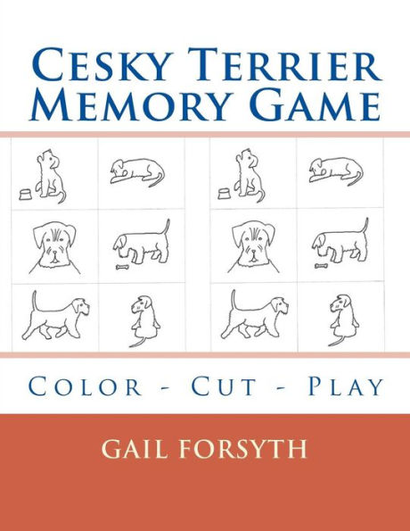Cesky Terrier Memory Game: Color - Cut - Play