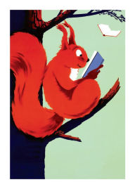 Title: Squirrel Reading - Books & Readers Greeting Card, Author: Laughing Elephant