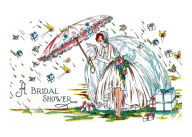 Title: Bride with Umbrella - Bridal Shower Greeting Card, Author: Laughing Elephant