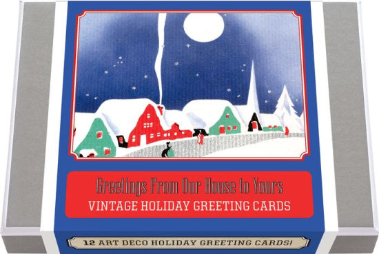 Greetings From Our House To Yours Vintage Holiday Greeting Cards