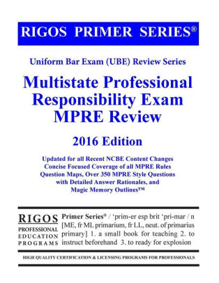 Rigos Primer Series Uniform Bar Exam Ube Review Series