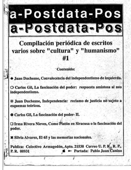Postdata: Vol. 1 Núm. 1 Escritos varios sobre cultura y humanismo