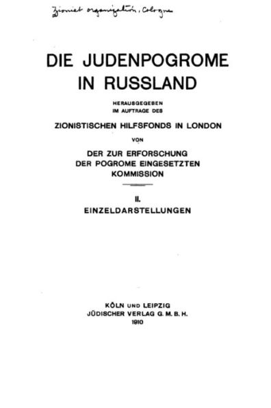 Die Judenpogrome in Russland (1910)