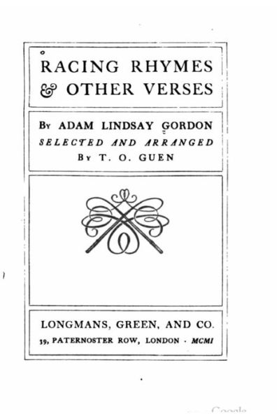 Racing rhymes & other verses