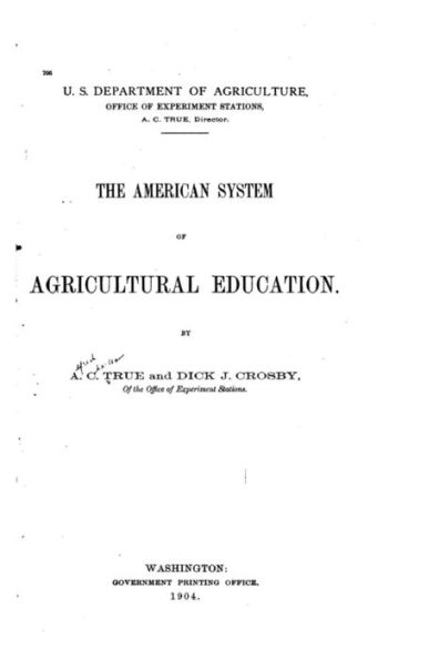 The American System of Agricultural Education