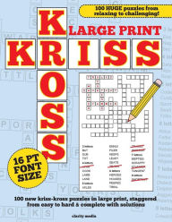 Title: Large Print Kriss Kross Puzzles, Author: Clarity Media