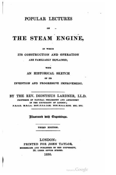 Popular Lectures on the Steam Engine