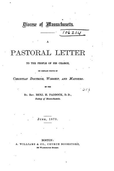 A Pastoral Letter to the People of His Charge