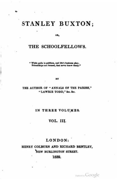 Stanley Buxton, Or, The Schoolfellows - Vol. III