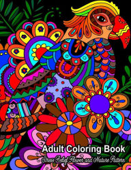 Title: Adult Coloring Book: Stress Relief Flower and Nature Pattern, Author: Link Coloring