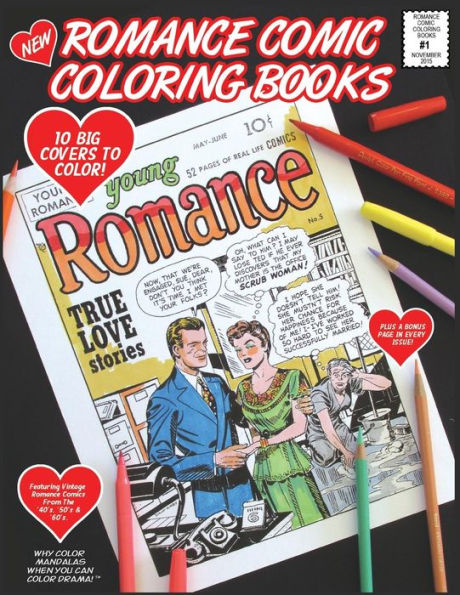 Romance Comic Coloring Book - #1