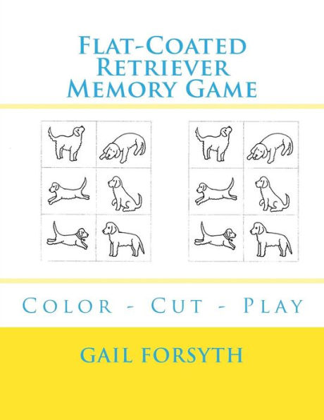 Flat-Coated Retriever Memory Game: Color - Cut - Play