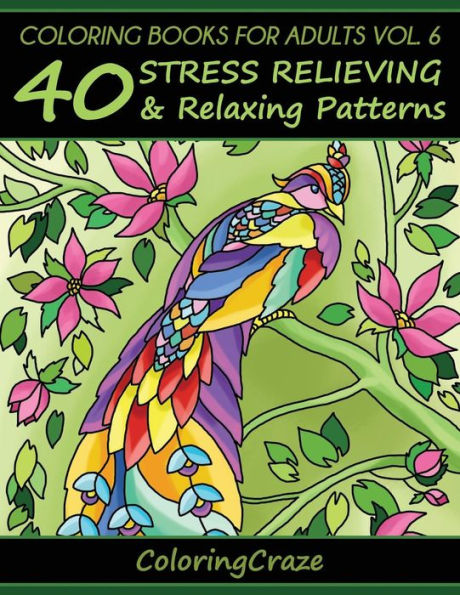 Coloring Books For Adults Volume 6: 40 Stress Relieving And Relaxing Patterns