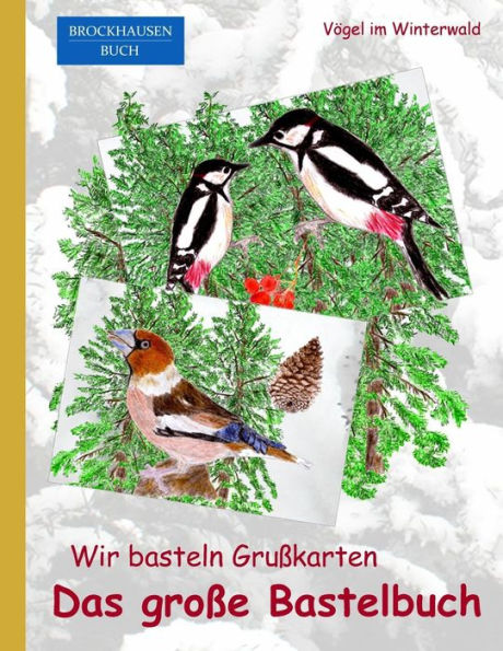 BROCKHAUSEN: Wir basteln Grußkarten - Das grosse Bastelbuch: Vögel im Winterwald