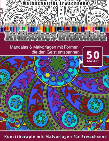 Malbucher fur Erwachsene Indisches Mandala