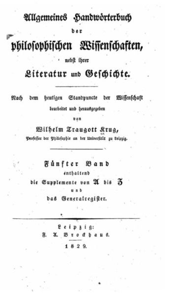 Allgemeines handworterbuch der philosophischen wissenschaften, nebst ihrer literatur und geschichte