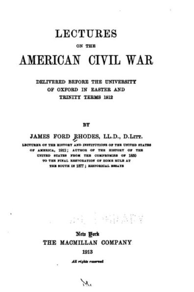 Lectures on the American Civil War