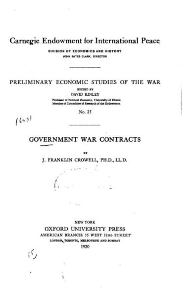 Government War Contracts