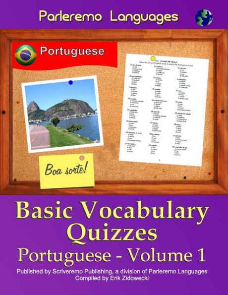Parleremo Languages Basic Vocabulary Quizzes Portuguese - Volume 1