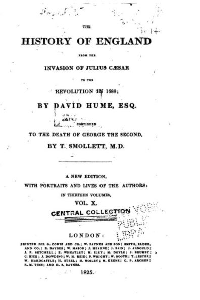 the History of England, from Invasion Julius Caesar to Revolution 1688