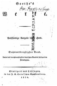 Title: Goethe's werke, Author: Johann Wolfgang Von Goethe