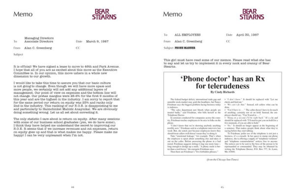 Memos from the Chairman