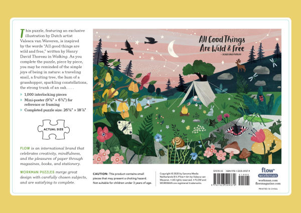 All Good Things Are Wild and Free 1,000-Piece Puzzle (Flow) Adults Families Picture Quote Mindfulness Gift