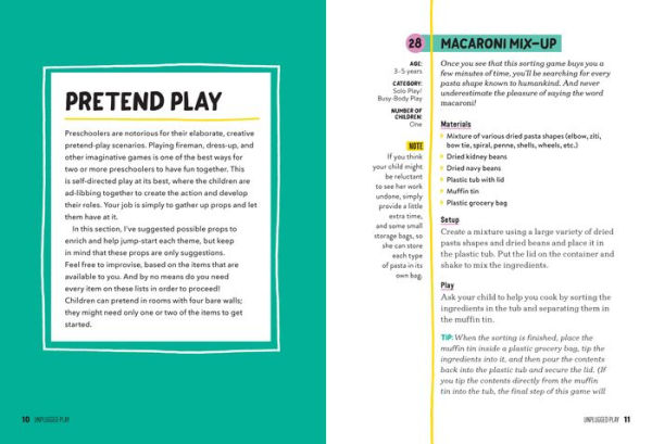 Unplugged Play: Preschool: 233 Activities & Games for Ages 3-5