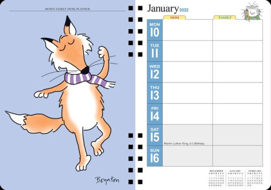 Mom's Family Desk Planner 2022 by Workman Calendars, Sandra Boynton