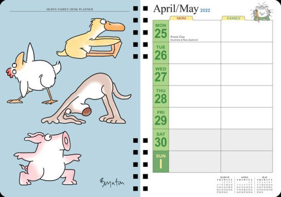 Mom's Family Desk Planner 2022 by Workman Calendars, Sandra Boynton