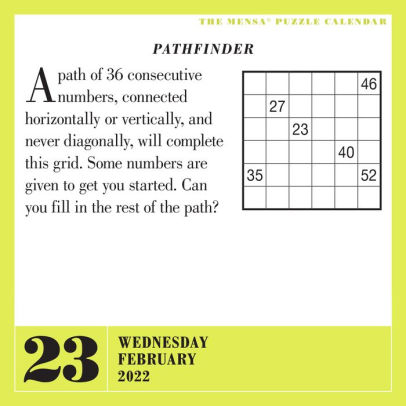 2022 Mensa 365 Brain Puzzlers Page-A-Day Calendar by Fraser Fraser
