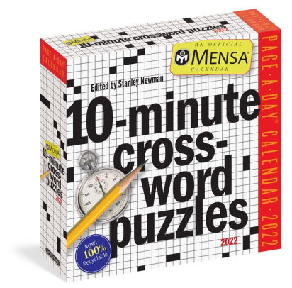 Photo 1 of 2022 Mensa 10-Minute Crossword Puzzles Page-A-Day Calendar