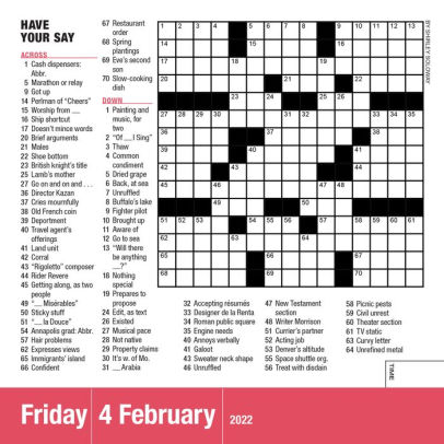 2022 Mensa 10-Minute Crossword Puzzles Page-A-Day Calendar by Stanley ...