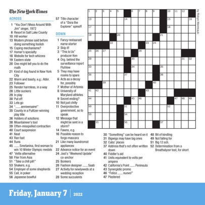 2022 The New York Times Daily Crossword Page-A-Day Calendar by Workman Calendars | Barnes &amp; Noble®