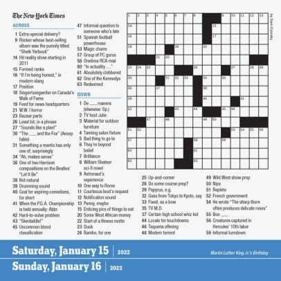 The New York Times Daily Crossword Page-A-Day Calendar for 2022 by Workman Calendars, Calendar