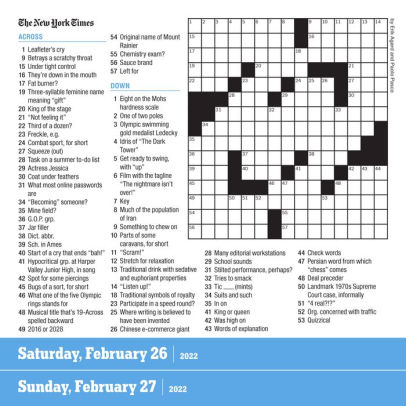 2022 the new york times daily crossword page a day calendar by workman calendars barnes noble