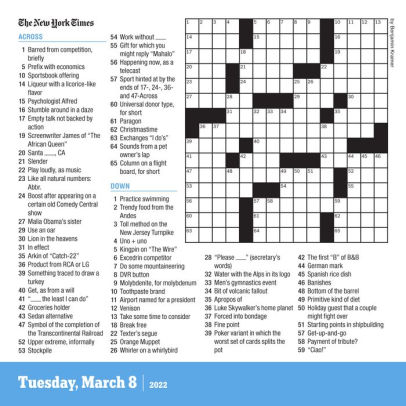 2022 The New York Times Daily Crossword Page-A-Day Calendar by Workman Calendars | Barnes &amp; Noble®